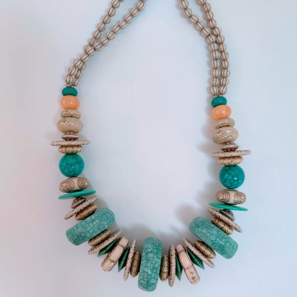 Designer Inspired Turquoise Chroma Necklac…
